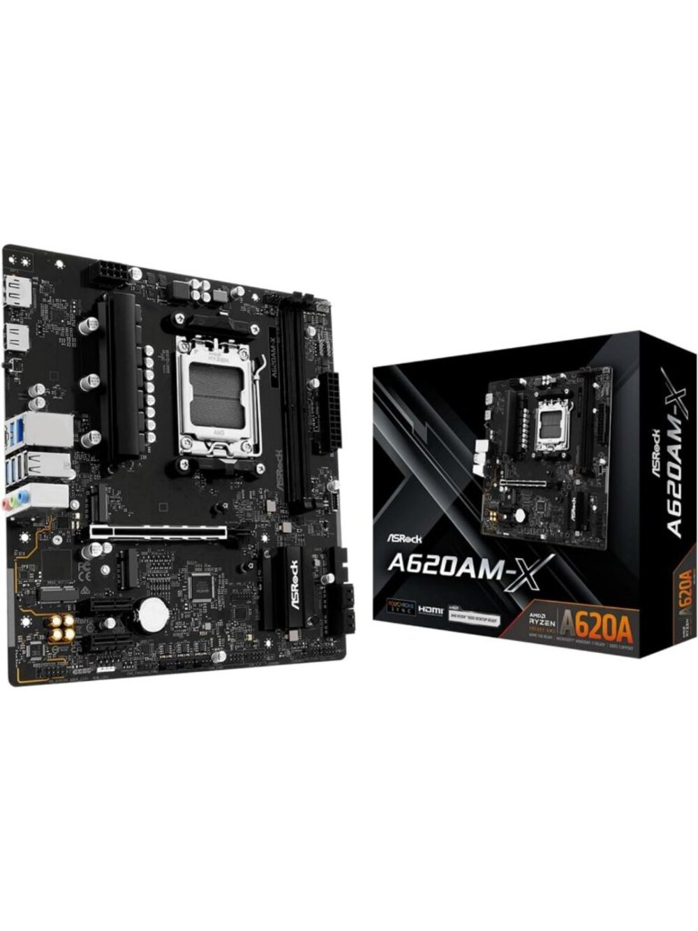 Micro-ATX Motherboard for AMD AM5 Socket, Supports Ryzen 9000/8000/7000, DDR5
